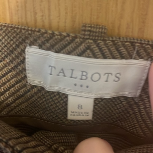 Brown and black plaid Talbots pants size 8 - Picture 2 of 4